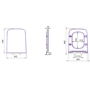 Wall Hung Toilet with Soft Close Toilet Seat, Brushed Bronze Flush Plate, 1168mm Frame & Cistern - Albi