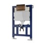 Wall Hung Toilet with Soft Close Seat, Brushed Bronze Pneumatic Flush Plate, 820mm Frame & Cistern - Alcor 