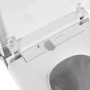 Wall Hung Smart Bidet Toilet with Heated Seat & Gunmtal Pneumatic Flush Plate, 1168mm Frame & Cistern - Purificare