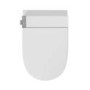 Wall Hung Smart Bidet Toilet with Heated Seat & Gunmtal Pneumatic Flush Plate, 1168mm Frame & Cistern - Purificare