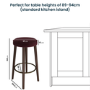 Set of 2 Burgundy Velvet Kitchen Counter Stools with Walnut Legs - Gatsby