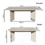Large Rectangular Beige Marble Effect Extendable Dining Table Set with 6 Boucle Chairs - Seats 6 - Geneva