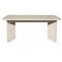 Large Rectangular Beige Marble Effect Extendable Dining Table Set with 6 Mink Velvet Chairs - Seats 6 - Geneva