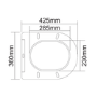 Back to Wall Toilet with White Glass Cabinet, Cistern & Pneumatic Dual Flush Button - Roma