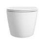 Back to Wall Toilet with White Glass Cabinet, Cistern & Pneumatic Dual Flush Button - Roma