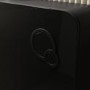 Back to Wall Toilet with Black Glass Cabinet, Cistern & Pneumatic Dual Flush Button - Albi