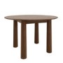 Round Walnut Dining Table with Flared Legs - Seats 4 - Hana