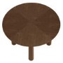 Round Walnut Dining Table with Flared Legs - Seats 4 - Hana