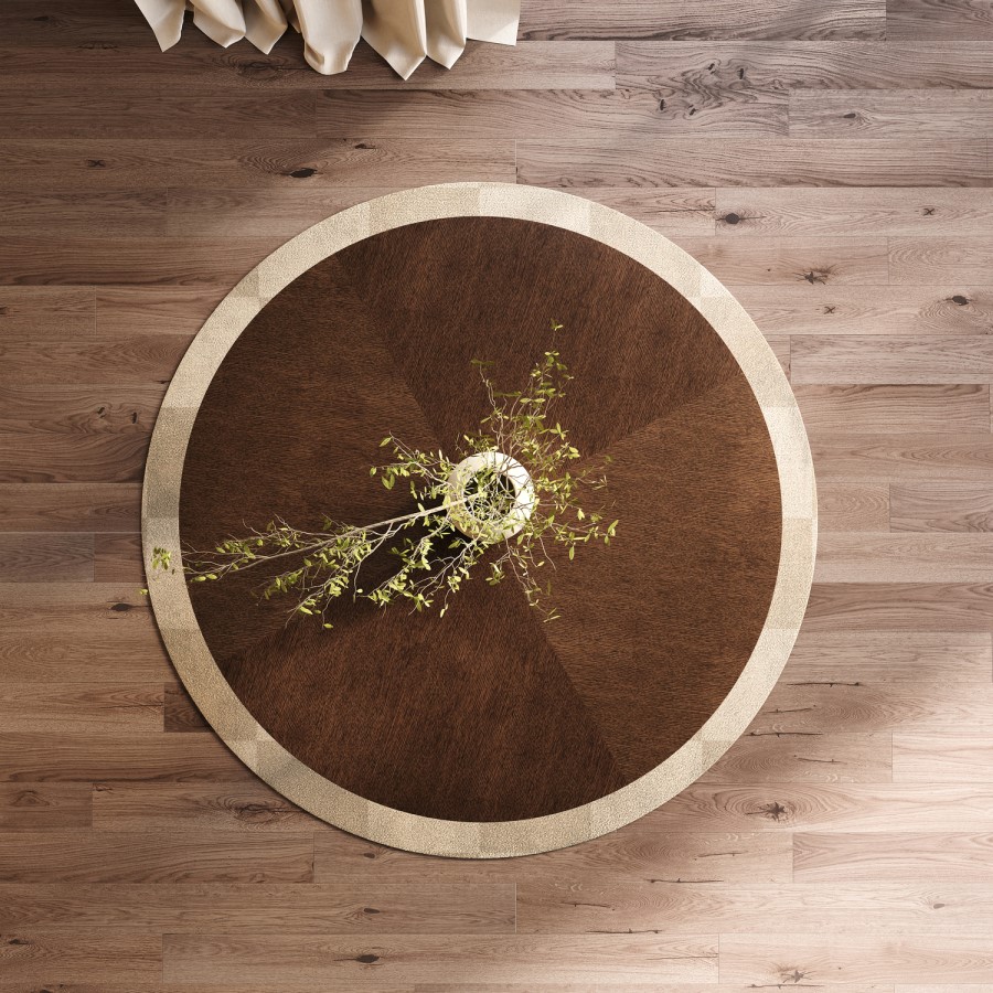 Round Walnut Dining Table with Flared Legs - Seats 4 - Hana