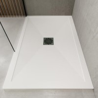 1200x800mm Rectangular 25mm Slimline White Stone Resin Shower Tray – Harmony