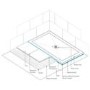 1200x800mm Rectangular Anti-Slip 25mm Slimline White Stone Resin Shower Tray – Harmony