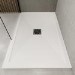 1400x800mm Rectangular Anti-Slip 25mm Slimline White Stone Resin Shower Tray – Harmony