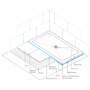 1700x700mm Rectangular 25mm Slimline White Stone Resin Shower Tray – Harmony