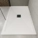 1700x800mm Rectangular 25mm Slimline White Stone Resin Shower Tray – Harmony
