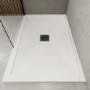 1700x800mm Rectangular Anti-Slip 25mm Slimline White Stone Resin Shower Tray – Harmony