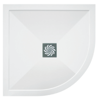 800x800mm Quadrant 25mm Slimline White Stone Resin Shower Tray – Harmony