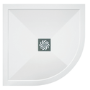 800x800mm Quadrant 25mm Slimline White Stone Resin Shower Tray – Harmony