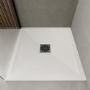 900x900mm Square 25mm Slimline White Stone Resin Shower Tray – Harmony