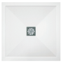 900x900mm Square 25mm Slimline White Stone Resin Shower Tray – Harmony