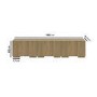 Multifunctional Oak Ribbed Floating TV Stand - TV's up to 75" - Hazel