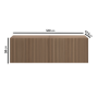 Multifunctional Small Walnut Ribbed Floating TV Stand - TV's up to 55" - Hazel