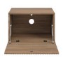 Multifunctional Walnut Ribbed Floating TV Stand - TV's up to 75" - Hazel