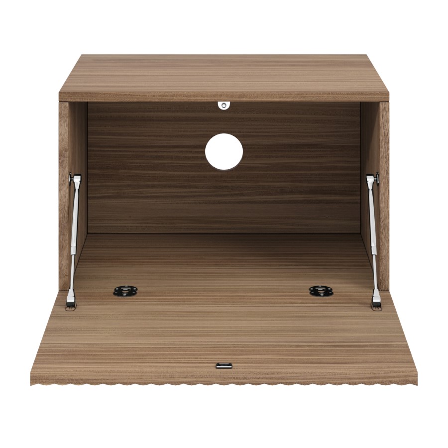 Multifunctional Walnut Ribbed Floating TV Stand - TV's up to 75" - Hazel