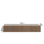 Multifunctional Large Walnut Ribbed Freestanding TV Stand with Storage - TV's up to 85" - Hazel