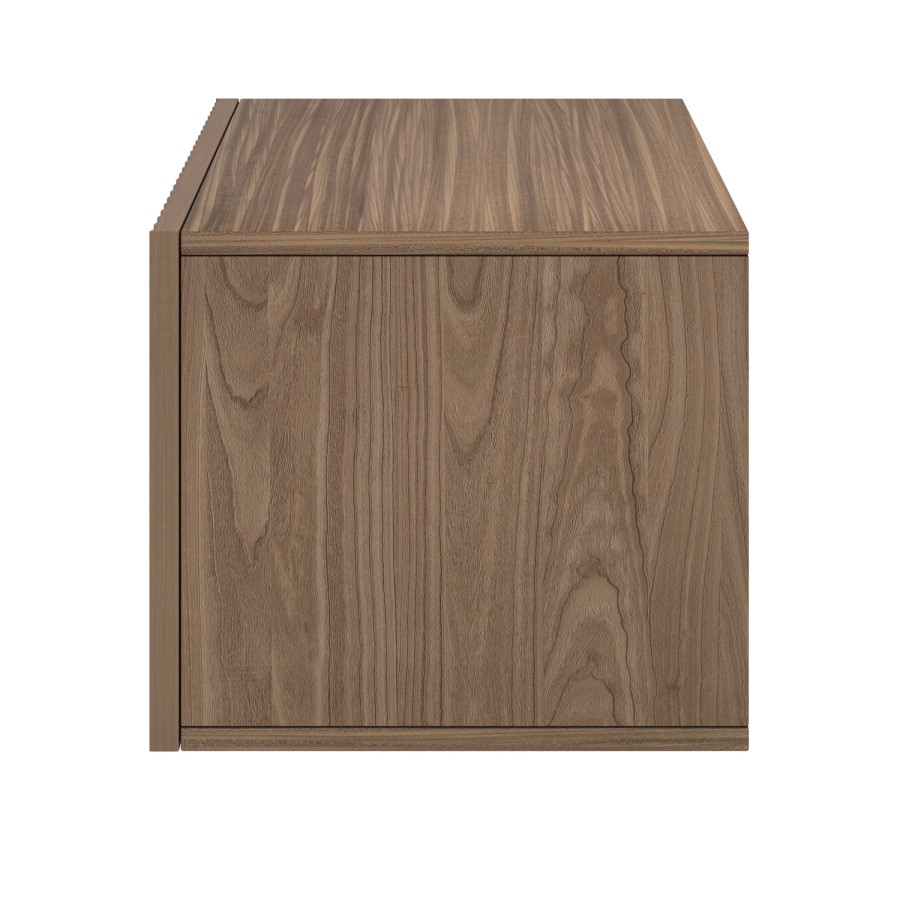 Multifunctional Walnut Ribbed Floating TV Stand - TV's up to 75" - Hazel