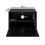 Multifunctional Large Black Ribbed Floating TV Stand with Storage - TV's up to 85" - Hazel