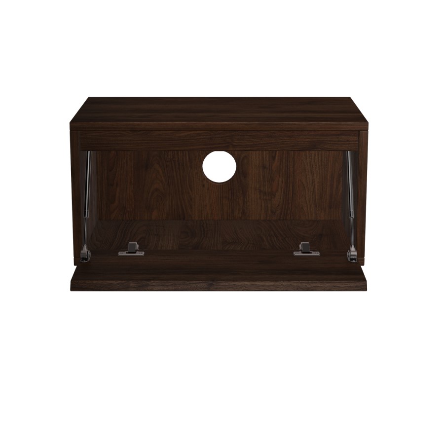 Wide Walnut Floating Bedside Table with Storage - Hiro