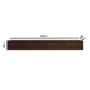 Large Walnut Floating Wall Mounted TV Stand - TV's up to 85" - Hiro
