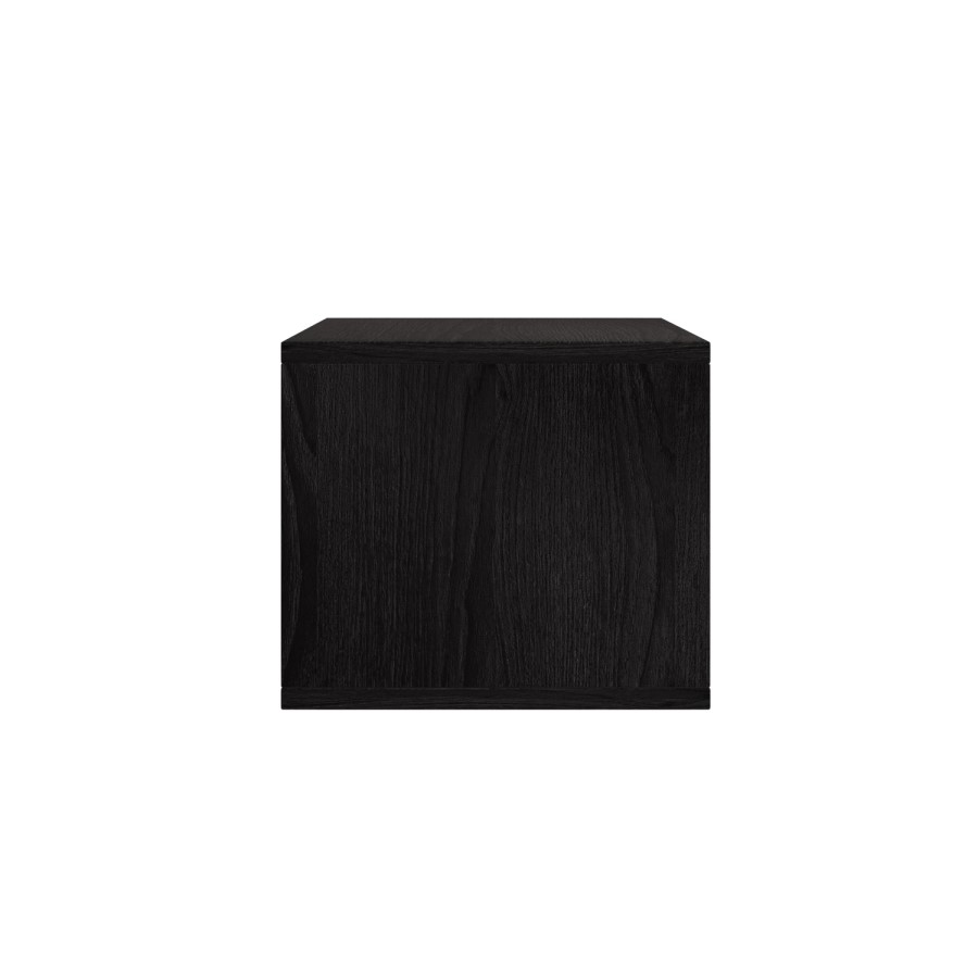 ONLY OPENED - Wide Black Floating Bedside Table with Storage - Hiro