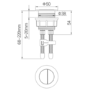 Matt Black 38mm Push Cistern Flush Button - Addison, Austin, Indiana, Pendle, Portland, Roma & Seren
