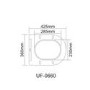 White Round Toilet Seat with Soft Close and Quick Release - Roma