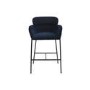 ALMOST PERFECT - Navy Velvet Curved Counter Stool - Isla