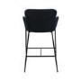 ALMOST PERFECT - Navy Velvet Curved Counter Stool - Isla
