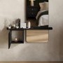 Black Oak Full Length Wall Mirror with Storage - Izzi