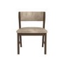 Set of 6 Beige PU Curved Back Wooden Dining Chairs with Walnut Finish Legs - June