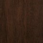 Large Round to Oval Walnut Extendable Dining Table Set with 6 Beige Faux Leather Chairs - Seats 6 - Karie