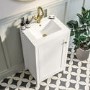 500mm White Freestanding Vanity Unit with Basin - Kinsley