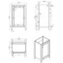 500mm White Freestanding Vanity Unit with Basin - Kinsley
