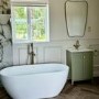 600mm Green Freestanding Vanity Unit with Basin - Kinsley