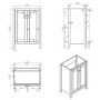 600mm Grey Freestanding Vanity Unit with Basin - Kinsley