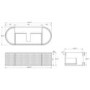 1400mm Walnut Wood Effect Fluted Wall Hung Vanity Unit with Solid Surface Basin - Kobe