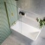 Brass Freestanding Left Hand Shower Bath Suite with Toilet and Basin - Kona