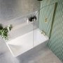 Brass Freestanding Right Hand Shower Bath Suite with Toilet and Basin - Kona