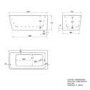 Black Freestanding Right Hand Shower Bath Suite with Toilet and Basin - Kona