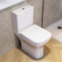 Chrome Freestanding Right Hand Shower Bath Suite with Toilet and Basin - Kona