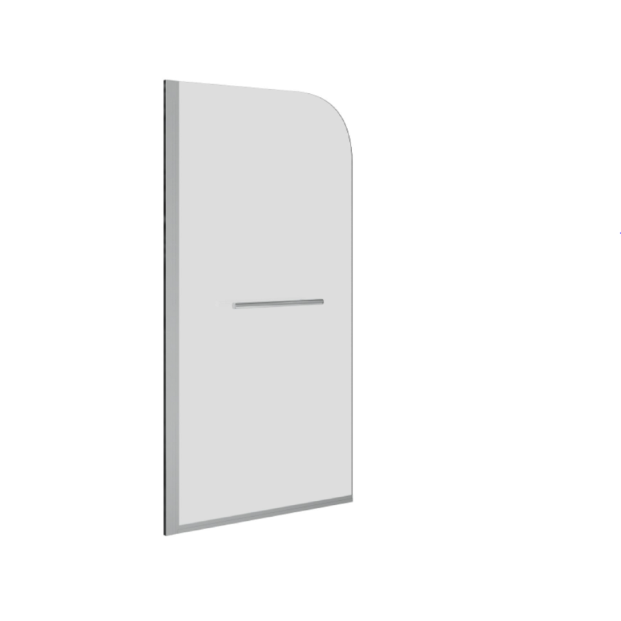 Freestanding Single Ended Left Hand Corner Shower Bath with Chrome Bath Screen with Towel Rail 1500 x 740mm - Kona